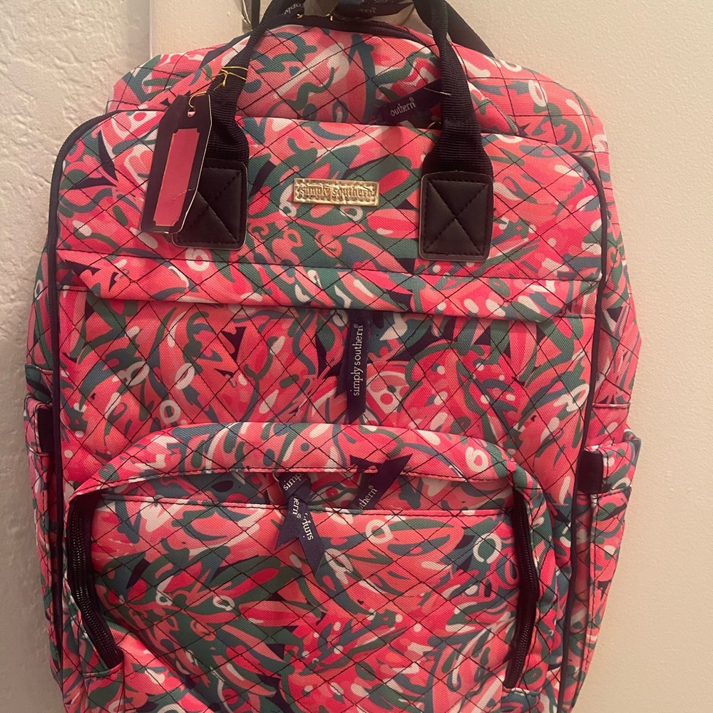 NWT Simply Southern Rainforest print backpack